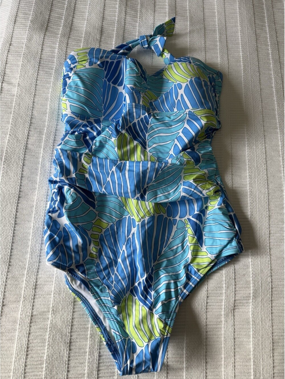 NWT J.McLaughlin Koa One Piece Swimsuit Size 8 Mega Beverly Hills Blue Aqua $168